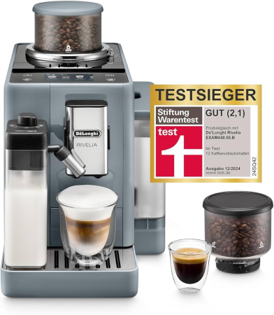 Aparate pentru cafea si espresso - Espressor automat De’Longhi Magnifica Evo EXAM440.55.G, cafea boabe, LatteCrema