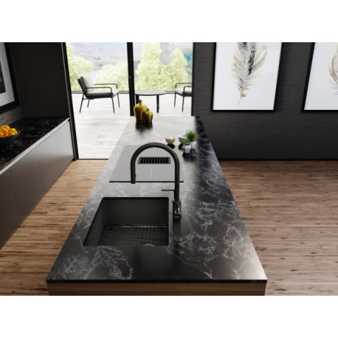 Chiuveta bucatarie inox 1 cuva, montaj flush/undermount, 54x44 cm, fara picurator [2]