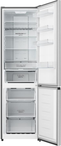 Combină frigorifică Gorenje NRK620AAXL4, 336 L, NoFrost, inverter, clasa A, inox gri [1]