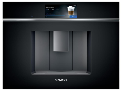 Aparate pentru cafea si espresso - Espressor automat incorporabil Siemens CT718L1B0, iQ700, 19 bari, TFT TouchDisplay Pro, Home Connect, OneTouch, negru