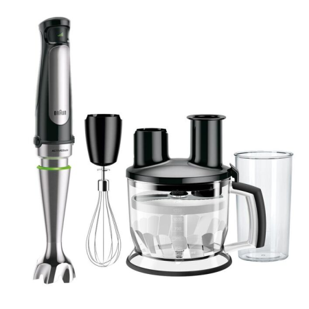 Electrocasnice mici - Blender vertical Braun MQ7075X, 1000W, ActiveBlade, vas 1.5L, accesorii incluse