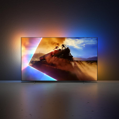 TV - Televizor OLED 4K Smart TV 48 inch, Ambilight, Google TV, 120Hz, Dolby Vision Atmos, negru
