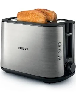 Electrocasnice mici - Prăjitor de pâine Philips Viva Collection HD2650/90, 2 felii, 950 W, inox
