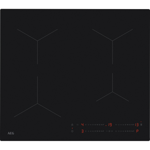 Plite incorporabile - Plita incorporabila cu inductie AEG TO64IA0AIT, SaphirMatt SE, 4 zone, Hob2Hood, control touch, Negru
