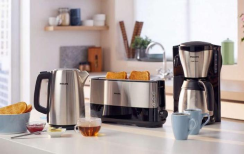 Cafetieră cu filtru Café Gaia, termos inox 1.2 L, 1000 W, 10-15 cești, negru/inox [1]