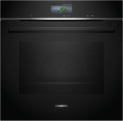 Aparate pentru gatit - Cuptor incorporabil Siemens HB776G1B1 iQ700, 71 L, autocuratare pirolitica, Home Connect, cookControl Plus, 4D hotAir, negru