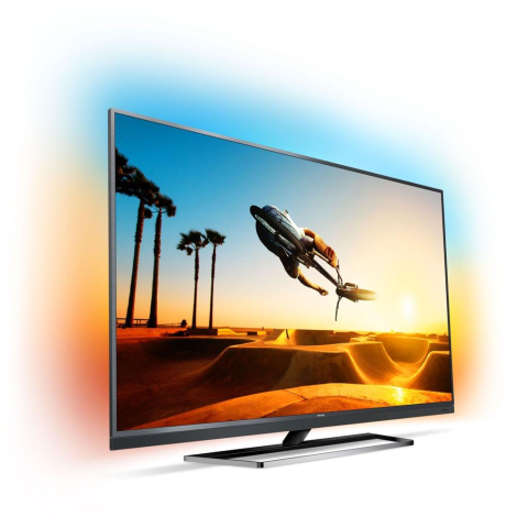 TV, Audio-Video si Foto - Televizor LED 4K Smart TV 55 inch, Titan OS, HDR10, Dolby Audio, Wi-Fi, negru