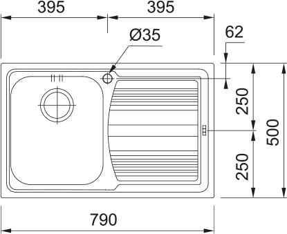 Chiuveta Inox LLX 611 DR [1]
