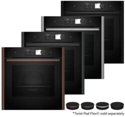 Cuptoare incorporabile - Cuptor incorporabil NEFF B69FY5CX0, 71L, FullSteam Plus, Slide&Hide, TFT Full Touch 6.8”, Home Connect WiFi, EcoClean, Flex Design, antracit