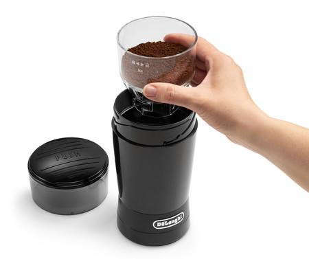 Râsnite de cafea - Râșniță de cafea DeLonghi KG200, 170 W, capacitate boabe 90 g, lame inox