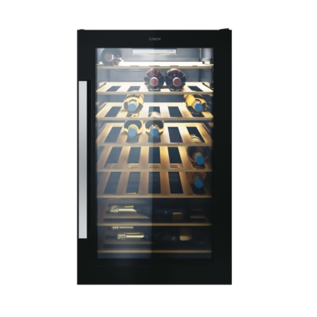Aparate frigorifice - Racitor de vinuri Candy CWC 154 EEL/NF, 41 sticle, H 84.5 cm, Clasa G, Negru