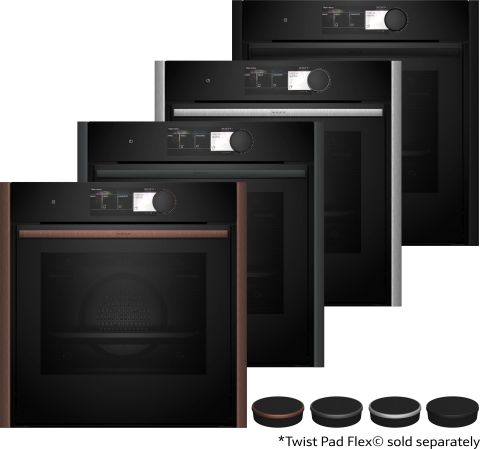 Cuptoare incorporabile - Cuptor incorporabil NEFF B69FY5CY0, 71L, FullSteam Plus, Slide&Hide, TFT 6.8”, Home Connect WiFi, Flex Design, accesorii incluse, antracit