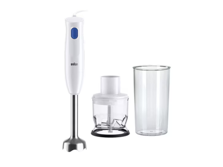 Electrocasnice mici - Blender vertical Braun MultiQuick 1 MQ10.201M, 450 W, chopper 350 ml + becher 600 ml, EasyTwist
