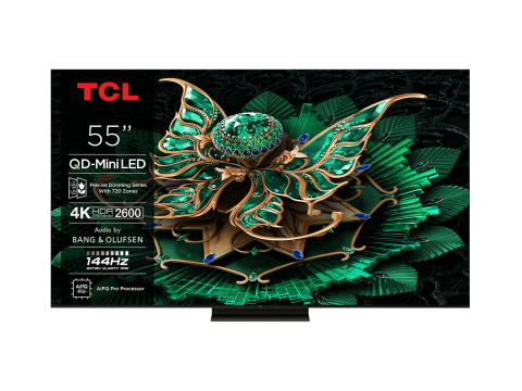 TV, Audio-Video si Foto - Televizor 55” Mini LED QLED 4K – 144Hz, Google TV, Dolby Vision IQ, HDR10+