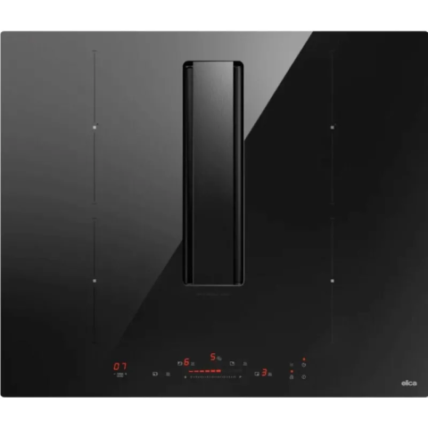 Plite incorporabile - Plită cu inducție și hotă integrată Elica NikolaTesla Alpha B BL/A/60 PRF0196211, 60 cm, control touch, negru