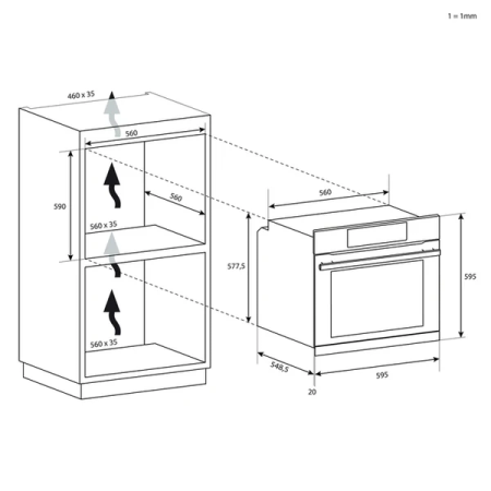 Cuptor electric Candy FMCIDC B626 L, 65L, display, curatare Aquactiva, clasa A+, alb [2]