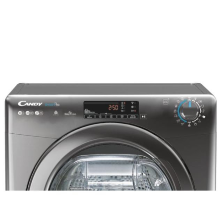 Uscator de rufe CANDY CSOE H10A2TRER-S, Pompa de caldura, Wi-Fi, 10 kg, 14 programe, Clasa A++, Negru [1]