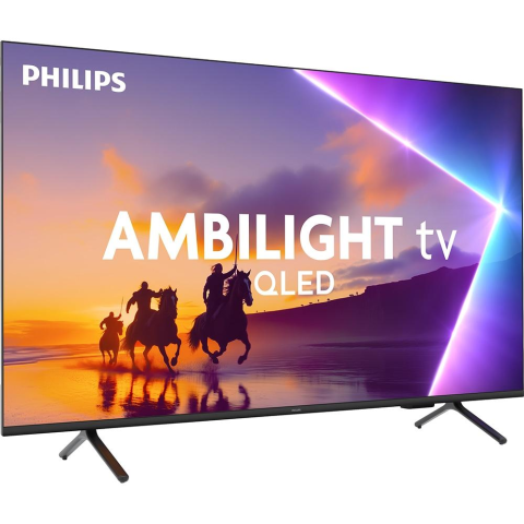 TV, Audio-Video si Foto - Televizor LED 4K Smart TV 55 inch, Ambilight, Titan OS, Dolby Vision Atmos, HDMI 2.1, negru