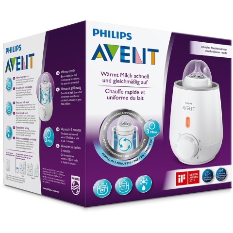 Încălzitor Rapid pentru Biberoane Philips Avent SCF355/09, Dezghețare și Menținere la Cald, 275W [2]