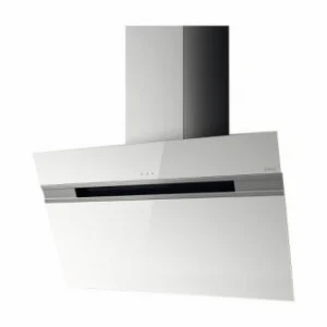 Aparate pentru gatit - Hotă decorativă înclinată Elica Stripe WH/A/90 PRF0101145B, 90 cm, control touch, sticlă albă