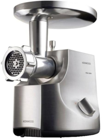 Electrocasnice mici - Masina de tocat carne Kenwood MG700 Pro 2000 Excel, 2000W, 3 kg/min, reverse, accesorii carnati si kebbe, metal