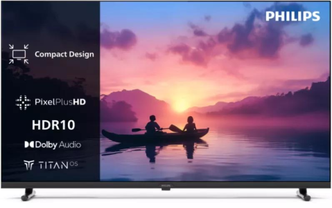 Televizor LED Full HD Smart TV 32 inch, Titan OS, HDR10, Dolby Audio, Wi-Fi, negru [1]