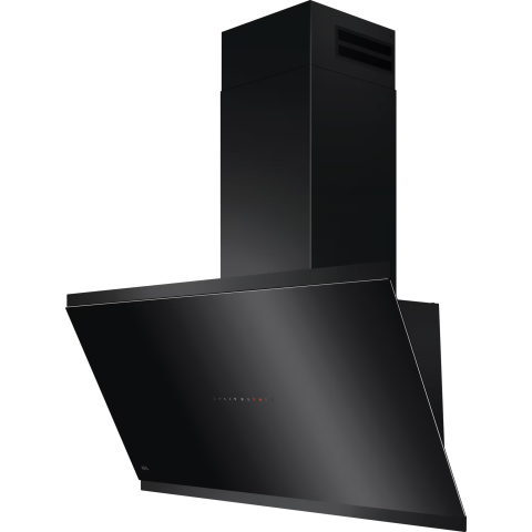 Hote decorative de perete - Hota decorativa de perete AEG GV77D91SB, 90 cm, 760 m³/h, SilenceTech, Hob2Hood, negru glossy