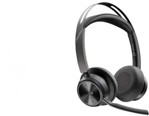 Căști wireless Poly Voyager Focus 2 UC, Bluetooth, USB-A, ANC, microfon boom, pentru birou și call center [1]