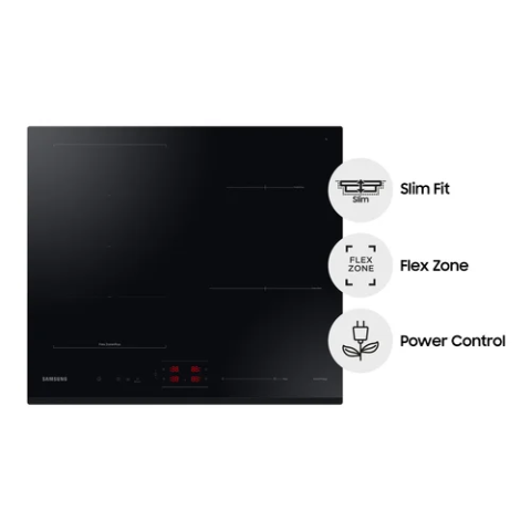 Plită cu inducție 60 cm – 4 zone, Flex Zone, Wi-Fi, Touch Slider, negru [1]
