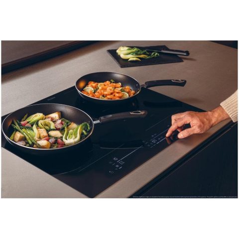 Plită cu inducție Haier 65 cm – 4 zone, control touch slider, Wi-Fi hOn, Booster, negru [1]