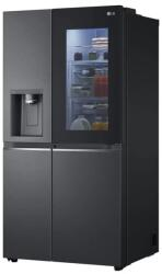 Aparate frigorifice - Frigider Side by Side LG GSXV91MCAE, 635L, InstaView, Door-in-Door, WiFi ThinQ, No Frost, dispenser apă și gheață