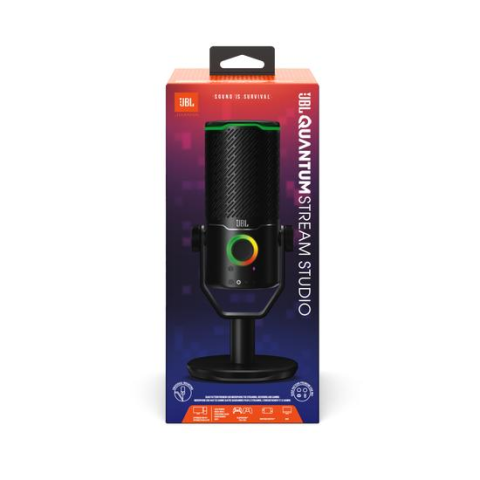 Microfon USB JBL Quantum Stream Studio, 192kHz/24bit, 4 Modele Polare, RGB VU Meter, Gaming, Streaming și Podcast [2]