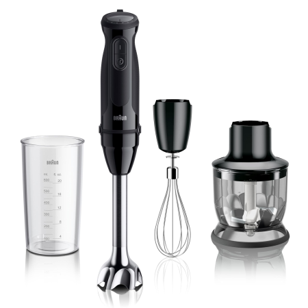 Blendere de masă - Blender vertical Braun MultiQuick 5 HB501AI-MQ50202MBK, 1000W, negru