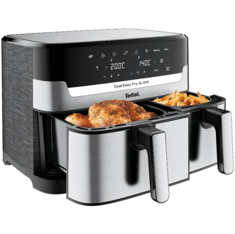 Friteuza cu aer cald dubla 8.3L, 2700W, 2 compartimente, grill, 8 programe automate [1]