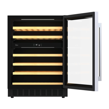 Hoover HWCB 60/N – Racitor de vinuri incorporabil, 46 sticle, 2 zone temperatură, LED interior [1]