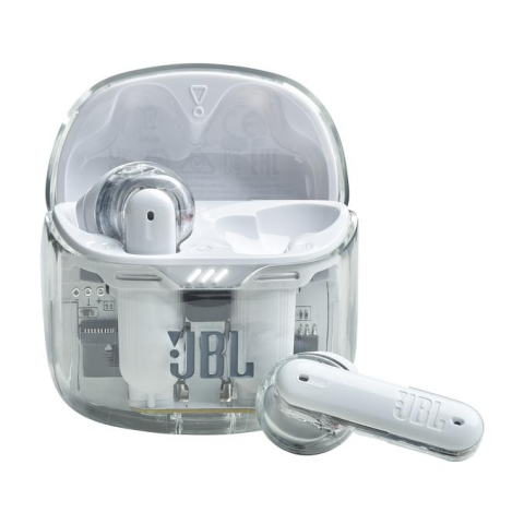 TV, Audio-Video si Foto - Căști True Wireless JBL Tune Flex Ghost Edition, Active Noise Cancelling, Bluetooth 5.2, JBL Pure Bass Sound, 32 Ore Autonomie, Ghost White