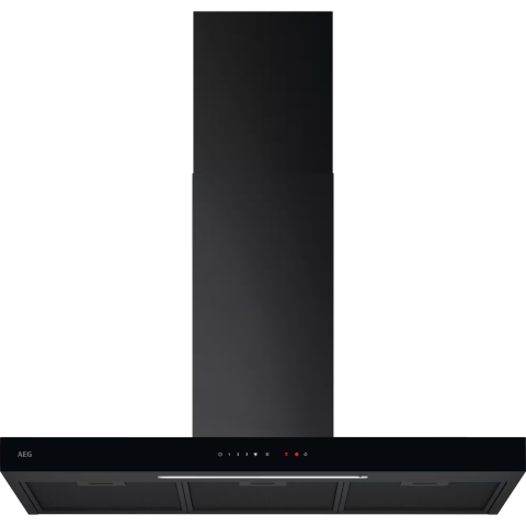 Hote decorative de perete - Hota decorativa AEG NDB6791HB, 90 cm, 730 m³/h, Hob2Hood, control touch, Negru