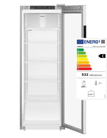 Frigidere cu 1 ușă, independente, fără secțiune de congelare - Frigider profesional pentru băuturi cu ușă din sticlă – MRFvd 3511 001