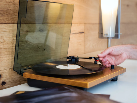 Sisteme Audio - Mini pick-up vinyl cu Bluetooth – Lenco LS-10WD