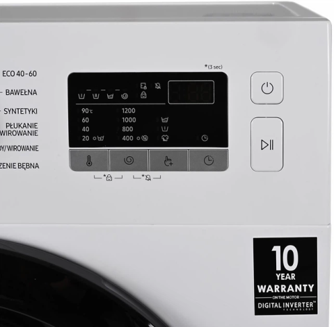 Mașină de spălat rufe 6 kg – 1200 rpm, Digital Inverter, clasa D, alb [2]