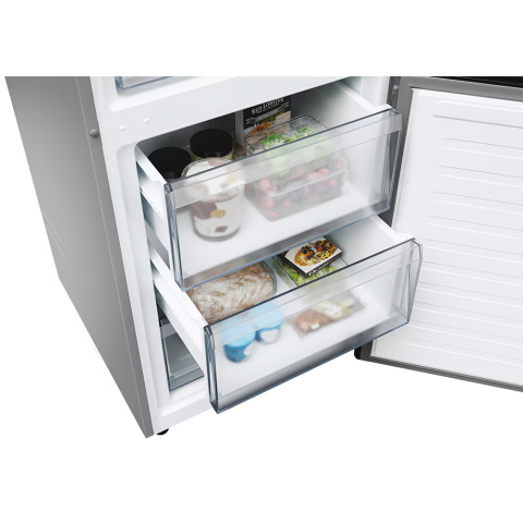 Frigider combină Candy 409 L – Total No Frost, Wi-Fi hOn, congelator jos, 205 cm, inox [1]