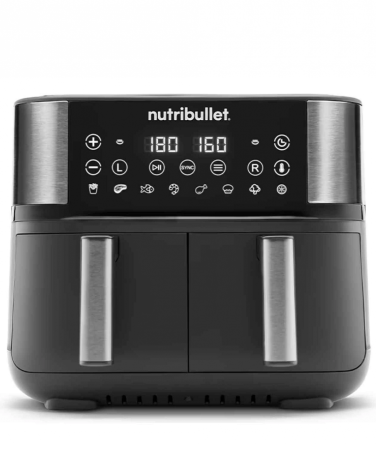 Nutribullet Twin Drawer Air Fryer NBA081B – Friteuză cu aer 8 L, 2 sertare, 2850 W [1]
