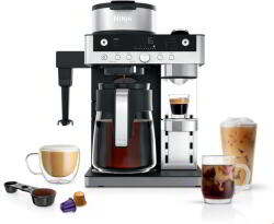 Aparat cafea 2-in-1 Ninja CFN802EU Prestige DualBrew, capsule + filtru, spumator lapte, 1.8L, negru [1]