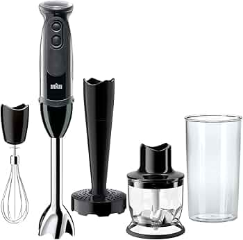 Blendere Personale - Blender vertical Braun MultiQuick 5 GS5031BL, 1000W, SmartSpeed, set accesorii