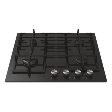 Plita incorporabila Candy CVFG6BF4PX, Gaz, 4 zone de gatire, Siguranta, 60 cm, butoane gri,  Negru [1]