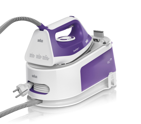 Statii de călcat cu aburi - Staţie de călcat cu aburi Braun CareStyle 1 IS1014VI, 2200 W, rezervor 1.5 L, talpă SuperCeramic, violet