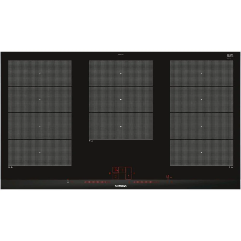 Aparate pentru gatit - Plita incorporabila cu inductie Siemens EX975LXC1E IQ700, 90 cm, flexInduction, powerBoost, touchSlider, Home Connect, sticla neagra