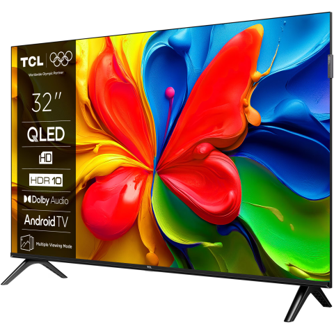 TV - Televizor QLED 32″ – Smart Google TV, HD Ready, HDR10, Dolby Audio, Wi-Fi, negru