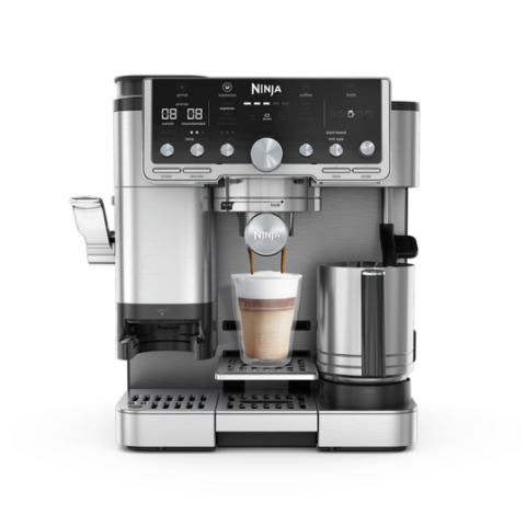 Aparate pentru cafea si espresso - Espressor semi-automat Ninja Luxe Café Pro ES701EU, 1650W, rasnita integrata, cold brew, Barista Assist, spumare automata, inox