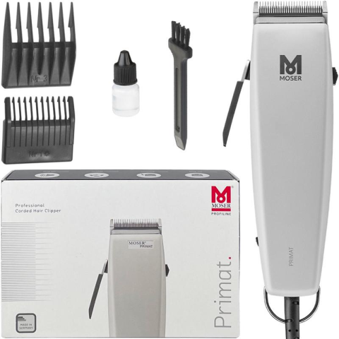 Mașină de tuns profesională Moser Primat 1230-0051, cu fir, 3000 RPM, Star Blade, titan [1]